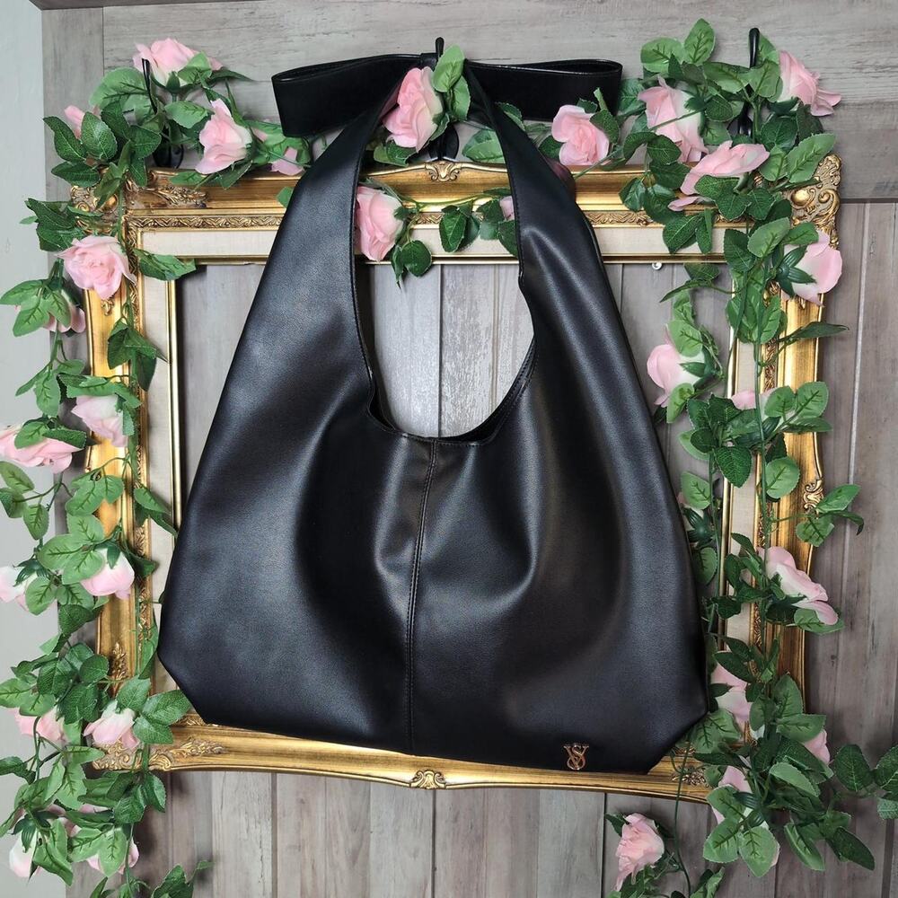 Victorias secret black oversized hobo bag